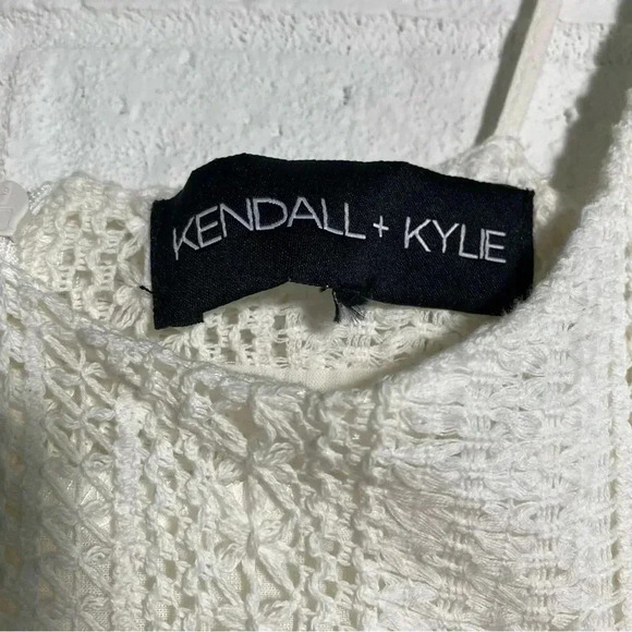 White Knit Dress Kendall & Kylie Flirty Boho Romantic Zipper String Strap - Picture 9 of 13